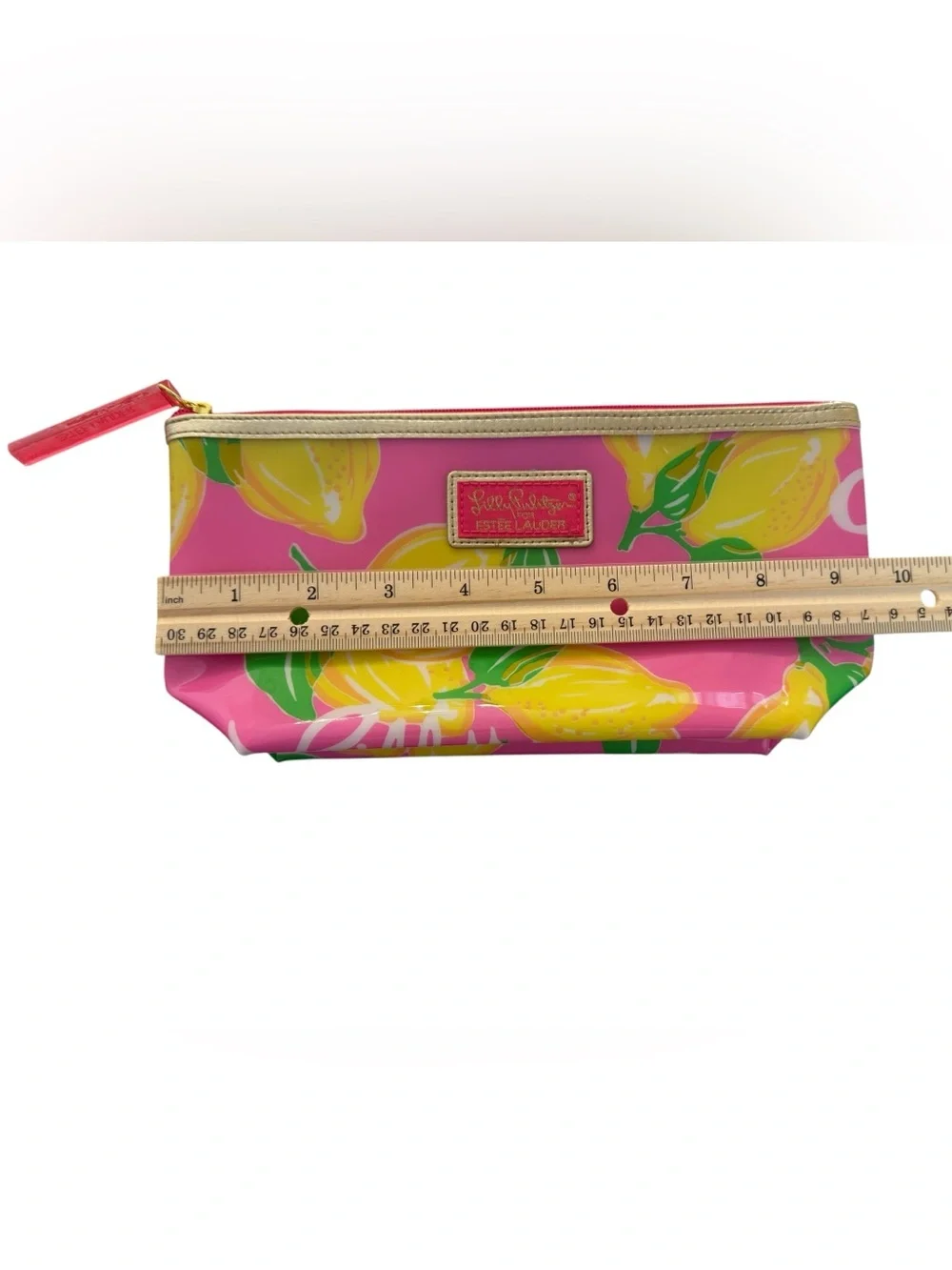Lilly Pulitzer Pink & Yellow Lemon Print Cosmetic Makeup Bag Pouch